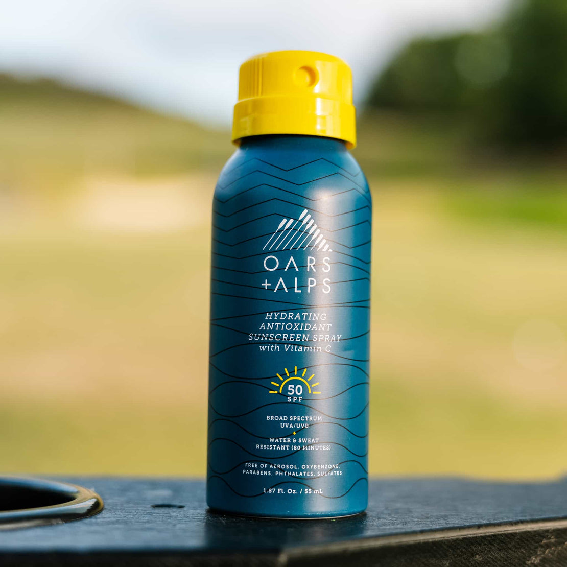 Travel Size SPF 50 Sunscreen Spray with Vitamin C | Oars + Alps